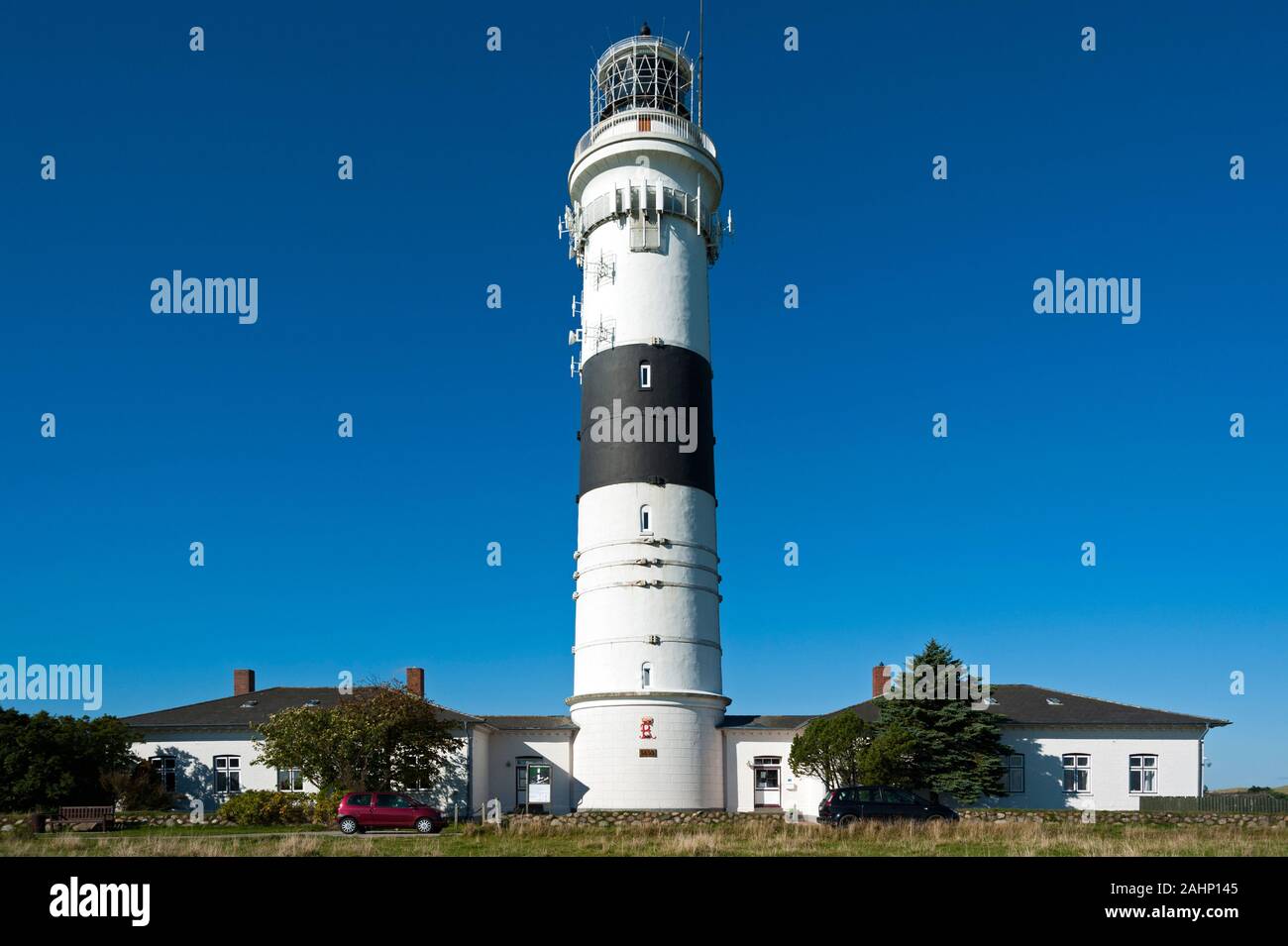Leuchtturm, Kampen, Sylt, Nordfriesland, Schleswig-Holstein, Deutschland / Leuchtfeuer Rotes Kliff Stock Photo