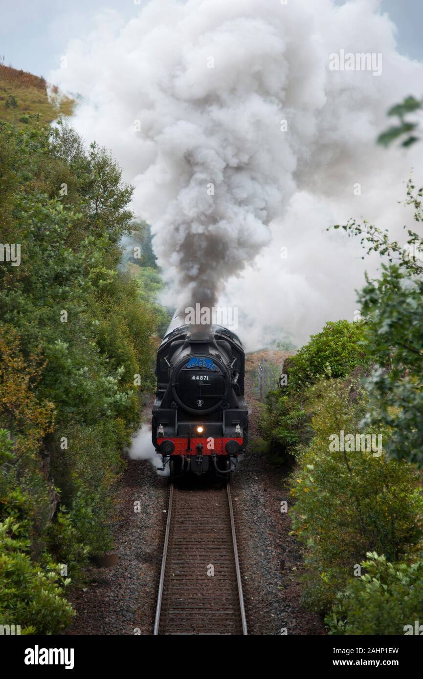 Steam railway, Highland, Scotland, Great Britain, Europe / The Jacobite, Harry Potter |Dampfeisenbahn, Highland, Schottland, Grossbritannien, Europa / Stock Photo