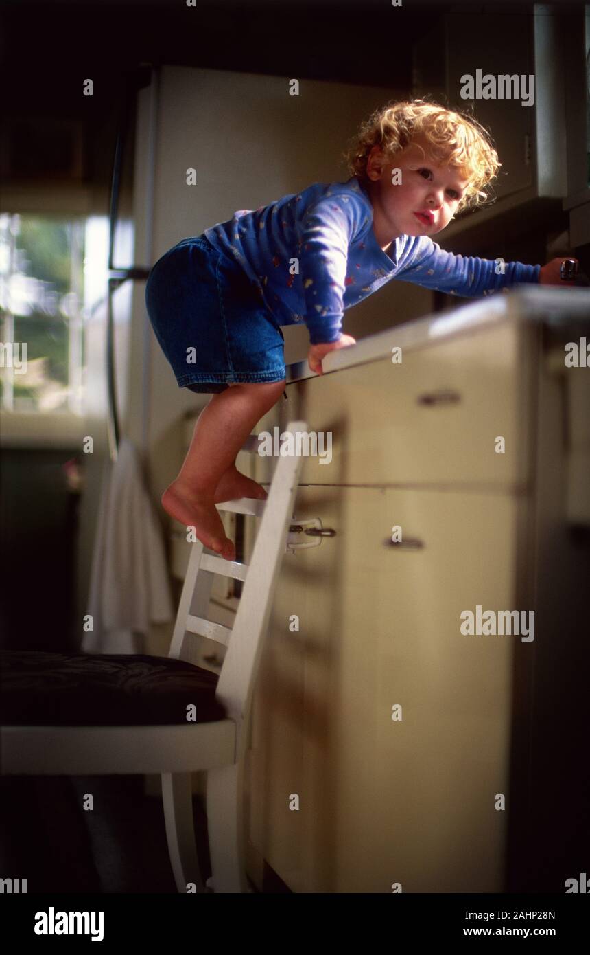 Toddler Climbing Chair High Resolution Stock Photography and Images Alamy