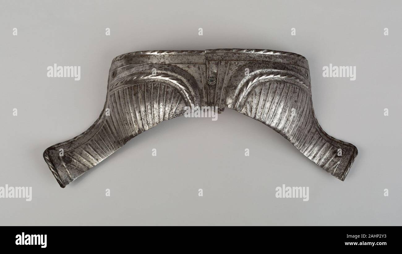 Cantle Plate. 1500–1550. Germany. Steel Stock Photo