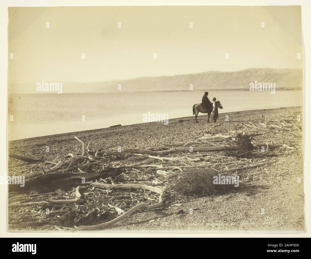 Félix Bonfils. Mer Morte et Montagnes de Judée. Palestine (The Dead Sea and the Mountains of Judea, Palestine). 1875. France. Albumen print Stock Photo