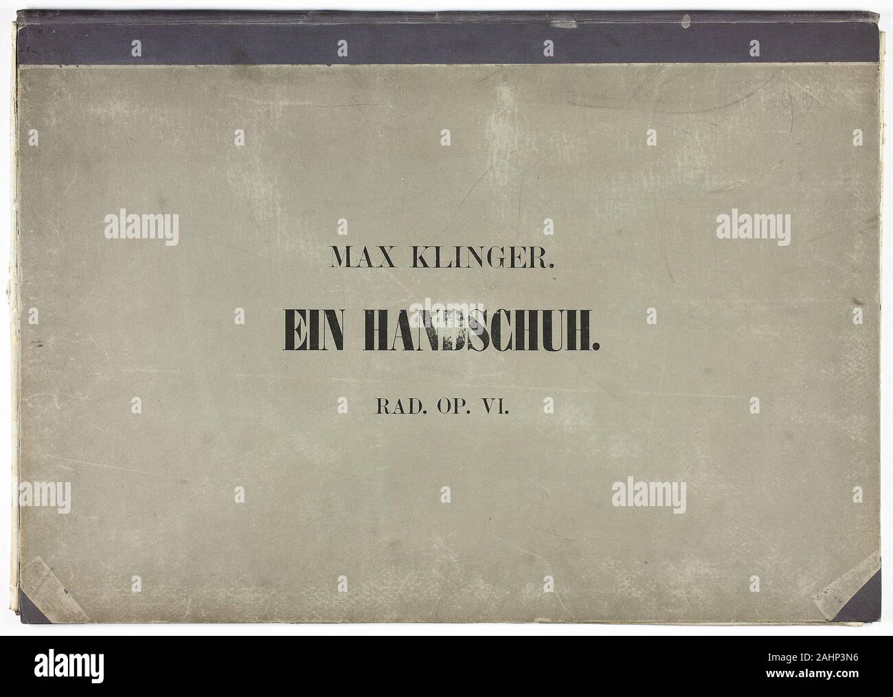 Max Klinger. Portfolio Cover to A Glove. 1881. Germany. Cover for set of 10 etchings and cover sheet Stock Photo