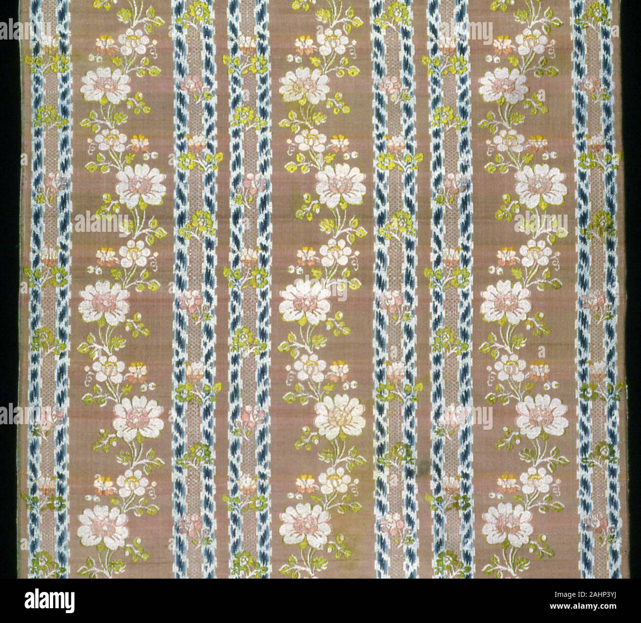 Panel. 17251775. France. Silk, warpfloat faced satin weave self