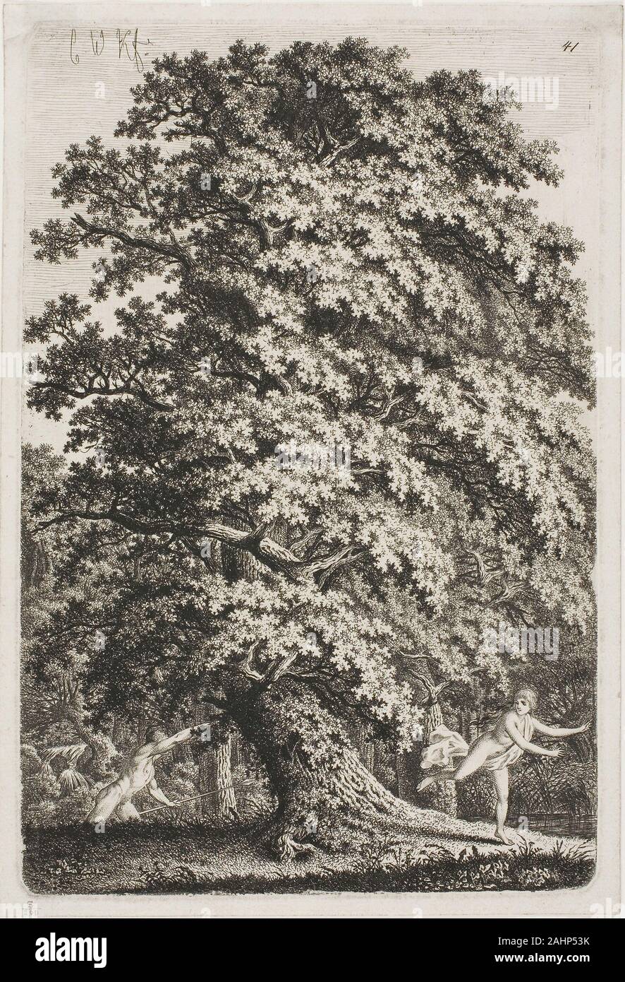 Carl Wilhelm Kolbe, the elder. Woman Fleeing from a Man Holding a Lance ...