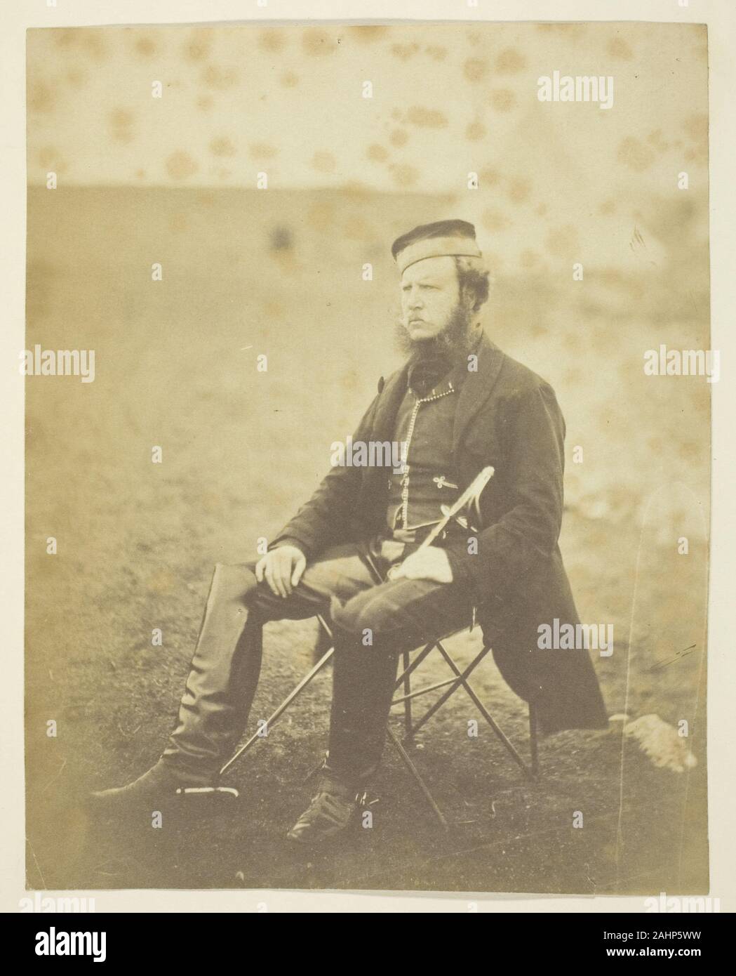 Roger Fenton. Sir John Miller Adye (1819-1900), General; taken at the Crimea. 1855. England. Thinly albumenized print Stock Photo