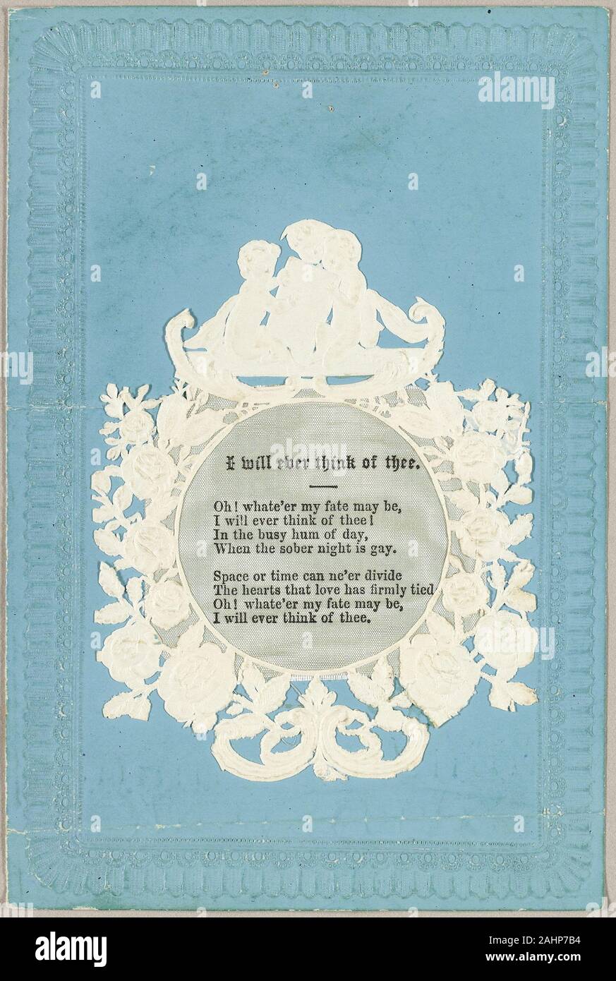 Collaged elements on embossed and coated ivory wove paper hires stock