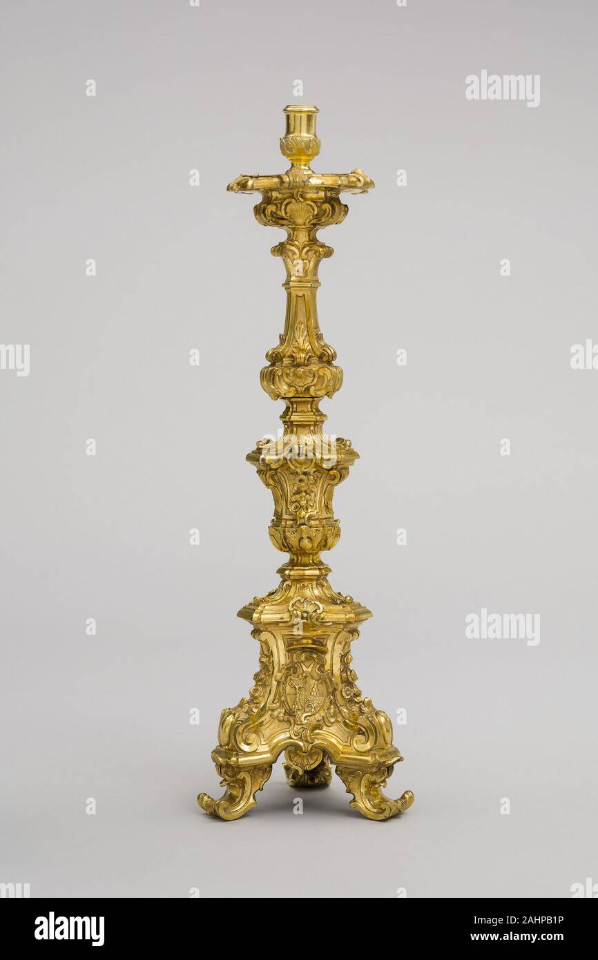 Leandro Gagliardi Candlestick 1765 1766 Italy Gilt Bronze This Magnificent Altar Set Made By The Roman Rococo Goldsmith Leandro Gagliardi Is Comprised Of Statuettes Of Four Apostles Saints Andrew John Peter And Paul Four