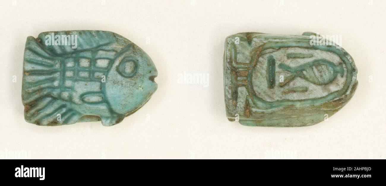 Ancient Egyptian. Scaraboid Fish. 1550 BC–1186 BC. Egypt. Glazed ...