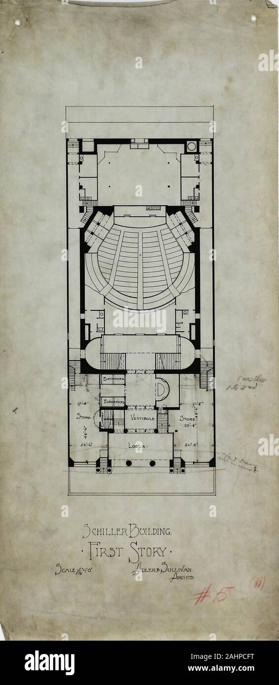 Adler & Sullivan, Architects (Architect). Schiller Building Rental