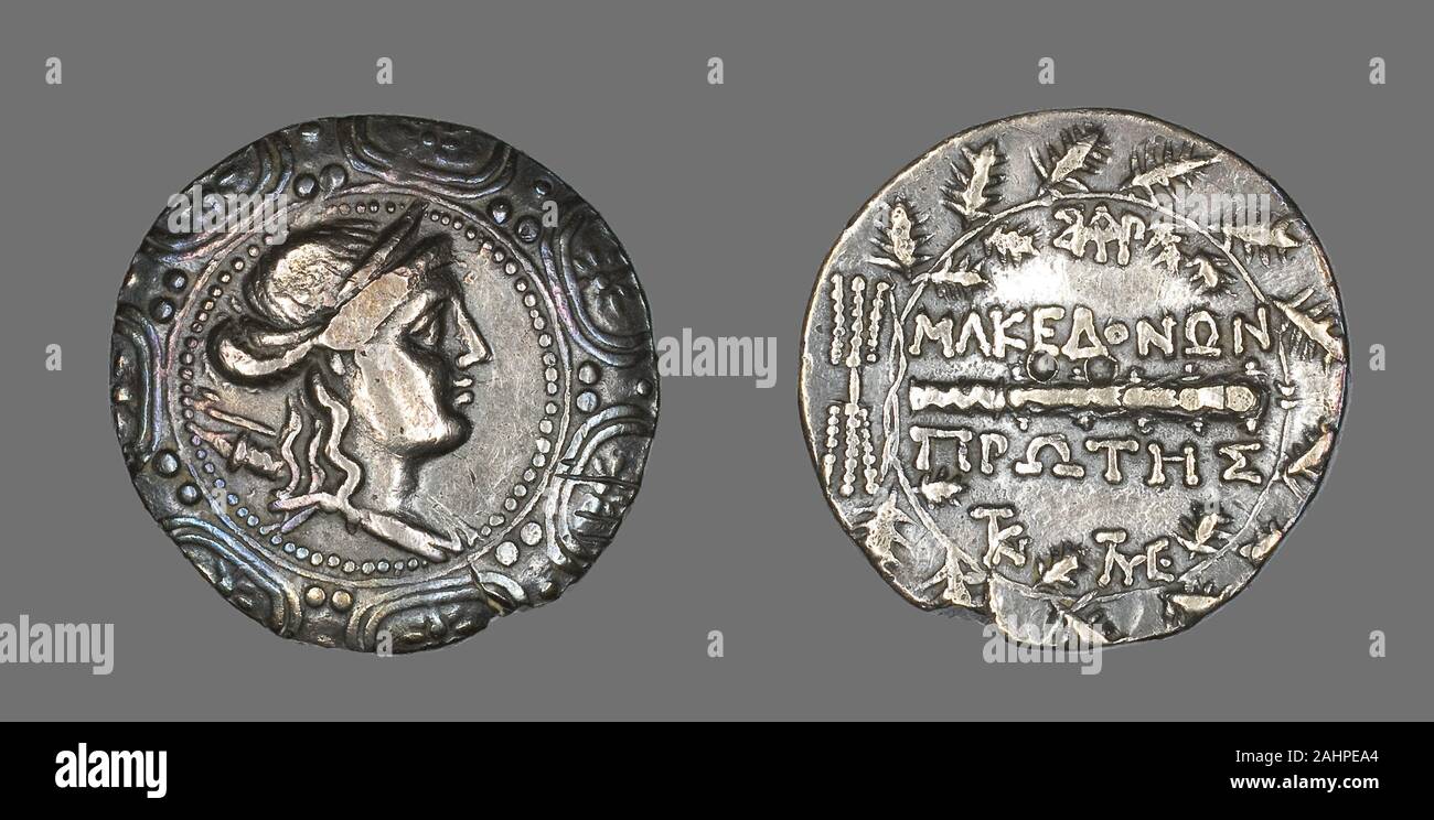 Ancient Roman. Tetradrachm (Coin) Depicting a Macedonian Shield with