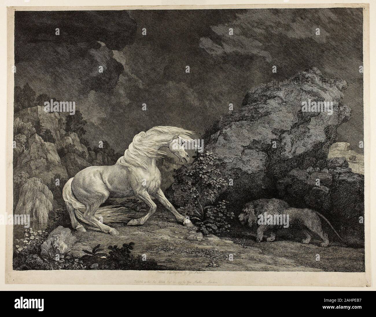 George Stubbs A Horse Affrighted By A Lion 1777 England