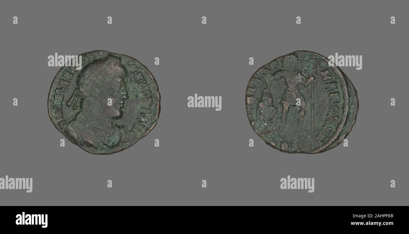 Valentinian Coin Ancient Roman. Coin Portraying Emperor Valentinian I. 364 AD–375 AD ...