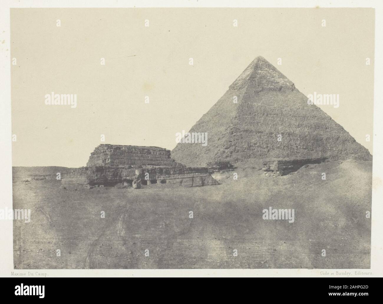 Maxime Du Camp Pyramide De Chephren Egypte Moyenne 1849 1851 France Salted Paper Print Plate 10 From The Album Egypte Nubie Palestine Et Syrie 1852 Stock Photo Alamy
