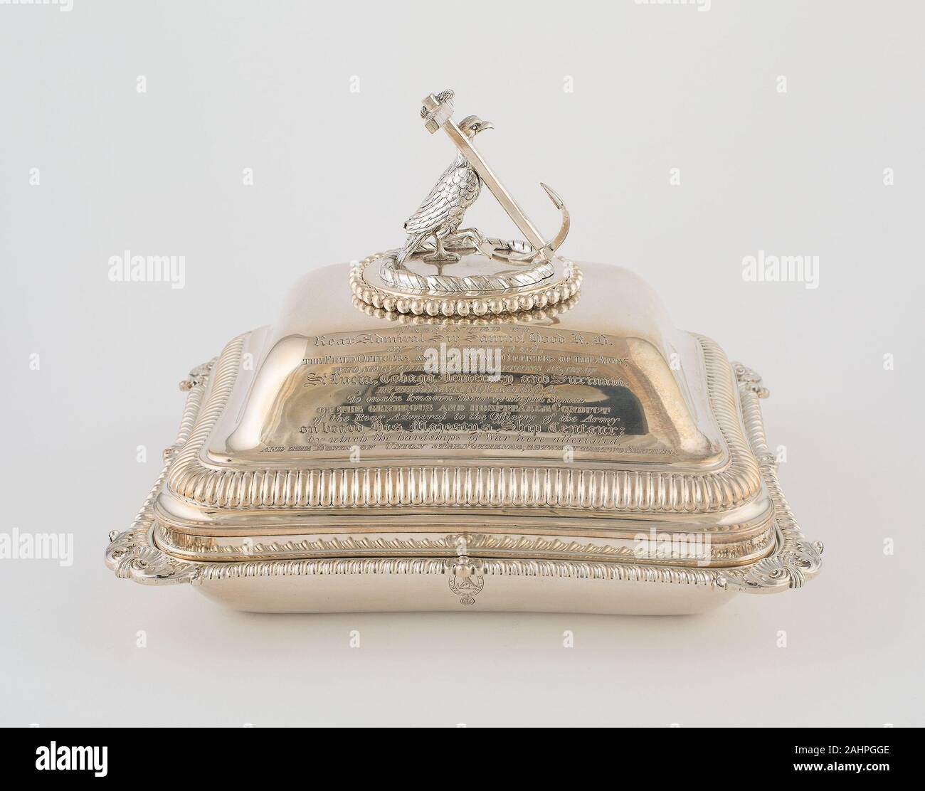 Paul Storr. Entree Dish with Cover from the Hood Service. 1806–1807. London. Sterling silver Stock Photo