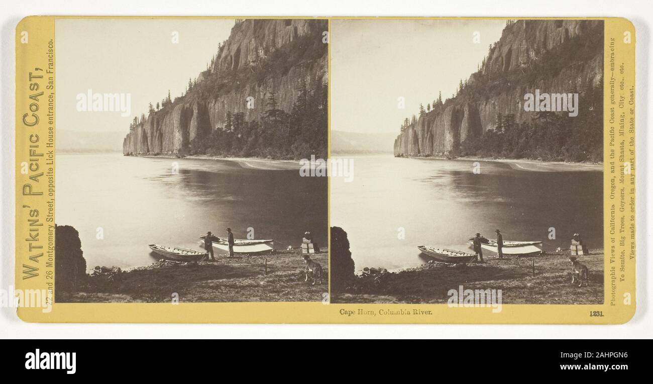 Carleton Watkins. Cape Horn, Columbia River. 1867. United States. Albumen print, stereo, No. 1231 from the series Watkins' Pacific Coast Stock Photo