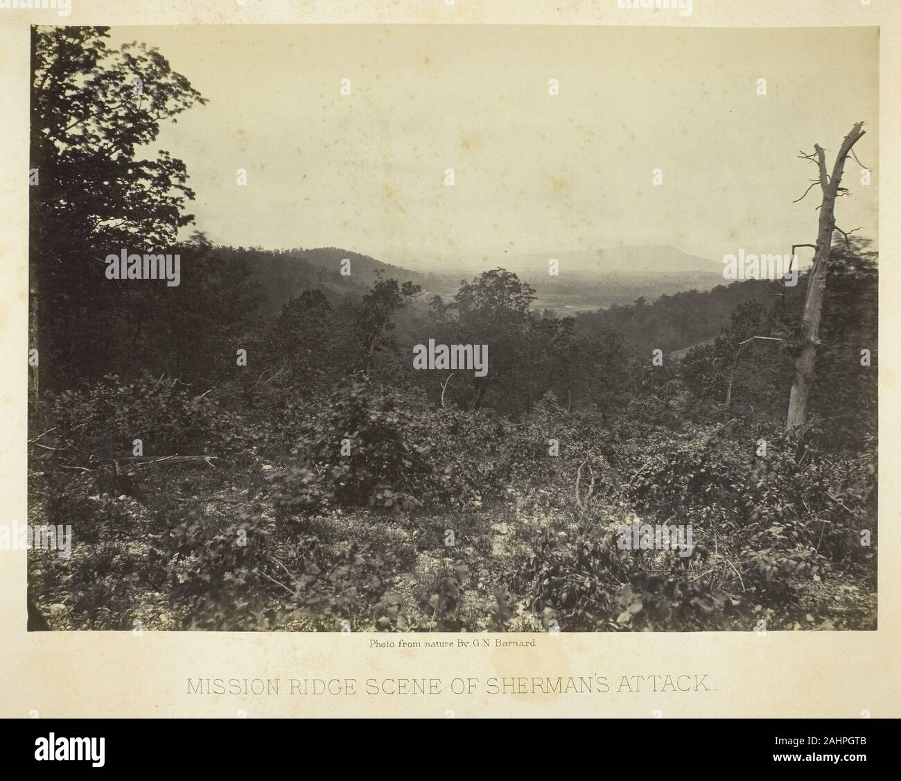 N. Barnard. Mission Ridge Scene of Sherman's Attack. 18641866