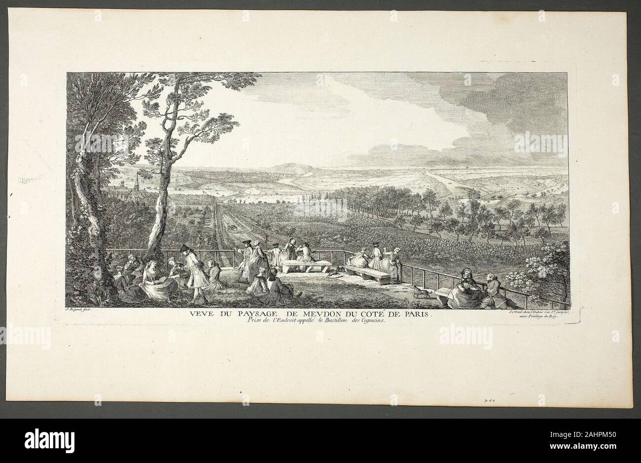Jacques Rigaud. Landscape View of Meudon towards Paris. 1730–1740 ...