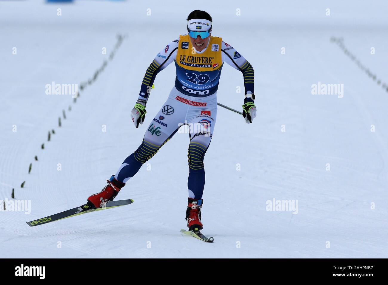 Dobbiaco, Toblach, South Tyrol, Italy. 31st Dec, 2019. FIS Tour de Ski - Cross  Country Ski World Cup 2019 in Dobbiaco, Toblach, on December 31, 2019; Ebba  Andersson of Sweden in the