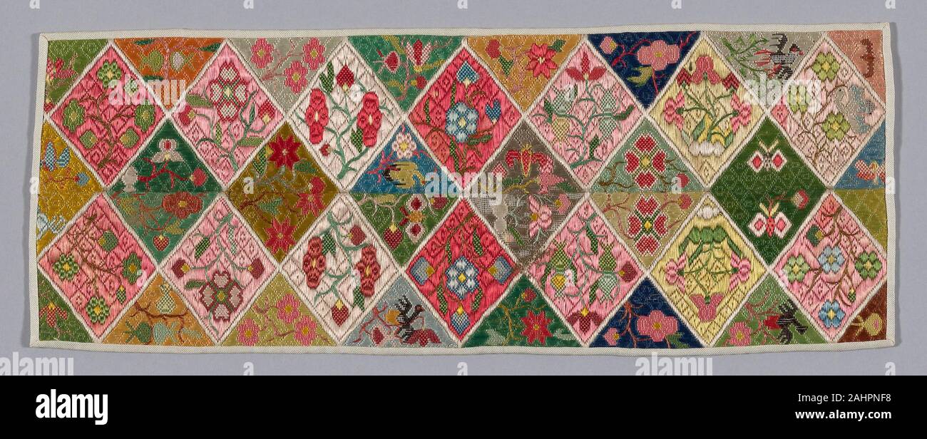 Han-Chinese. Panel. 1875–1900. China. Forty-four pairs and eight odd pieces  of embroidered sleeve, ankle bands, etc. on gauze Stock Photo - Alamy