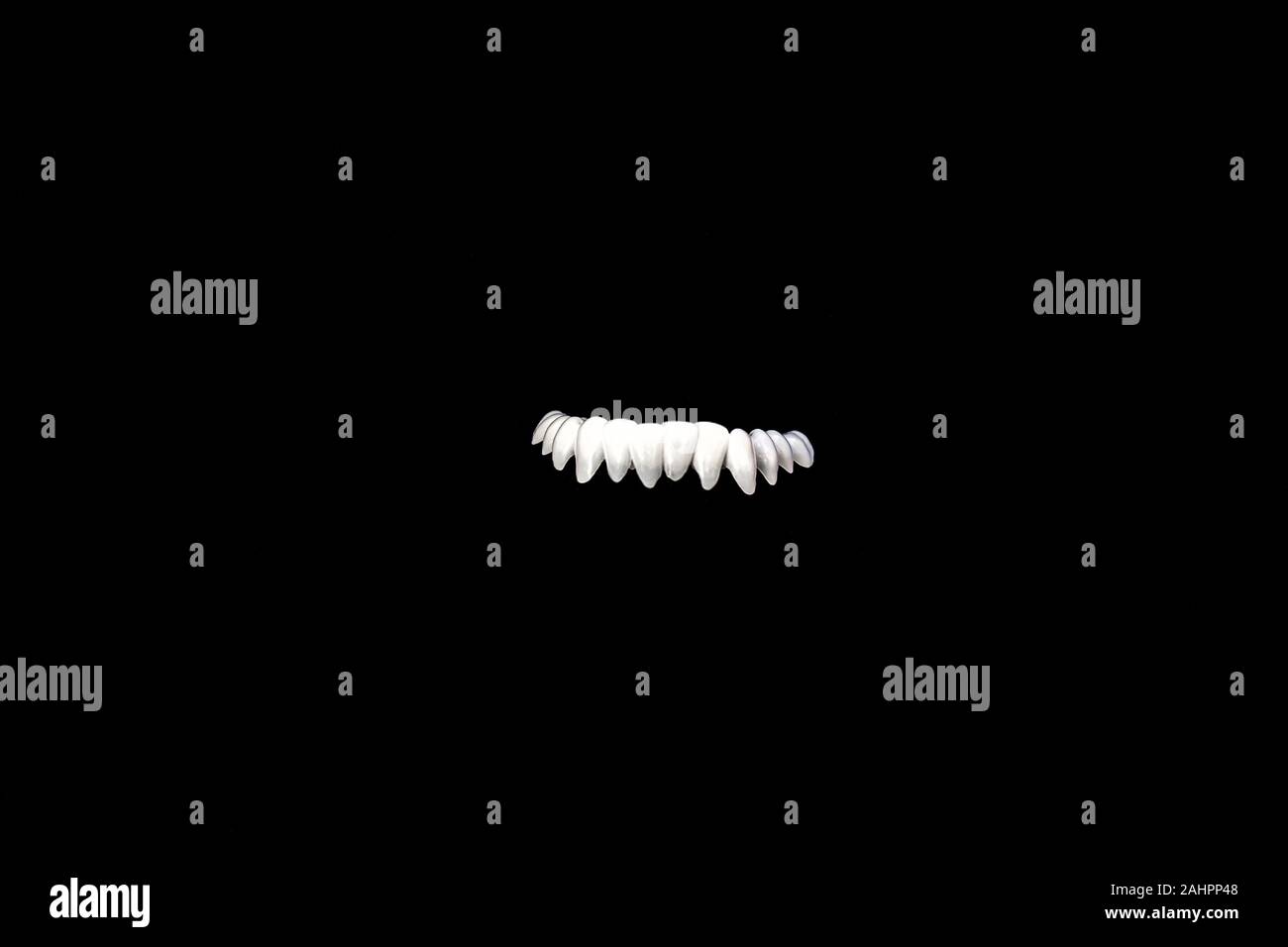 A 3d visual of lower human teeth Stock Photo