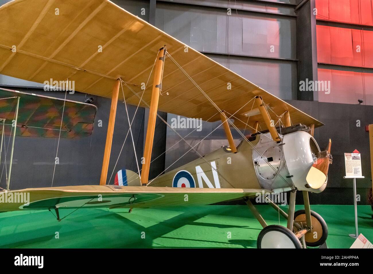 Sopwith Camel. WWI Sopwith F.1 Camel airplane at the National Museum of the United States Air Force (formerly the United States Air Force Museum), Dayton, Ohio, USA Stock Photo
