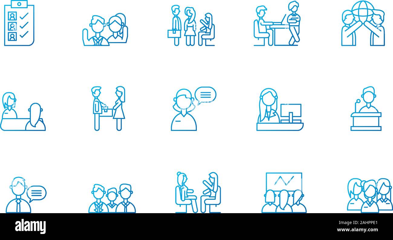 People meeting icon set design of Entrepreneur businesspeople startup ...