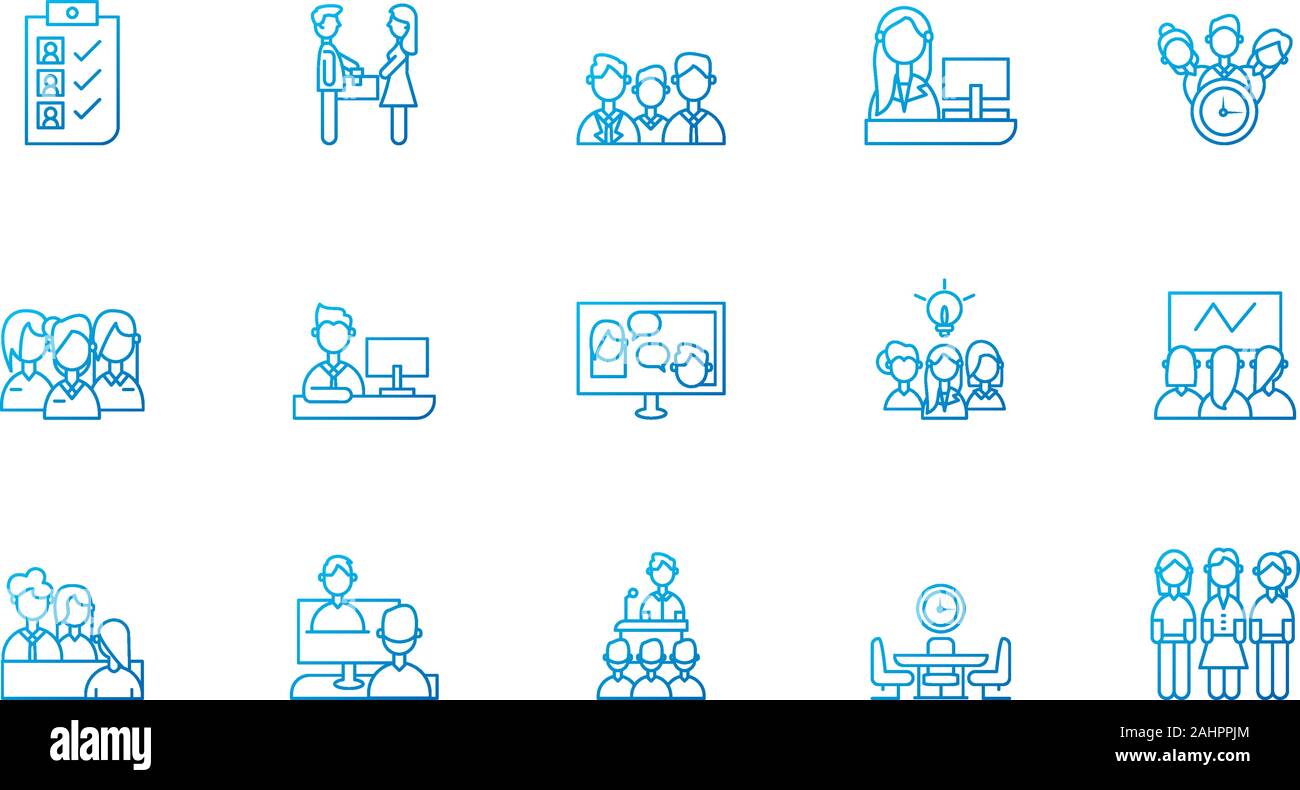 People meeting icon set design of Entrepreneur businesspeople startup ...