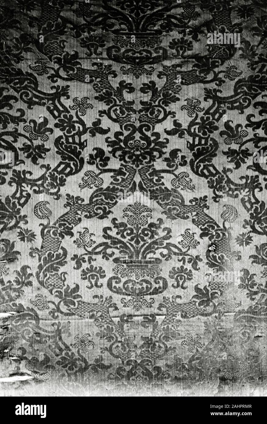 Panel. 15011600. Italy. Silk, damask weave Stock Photo Alamy