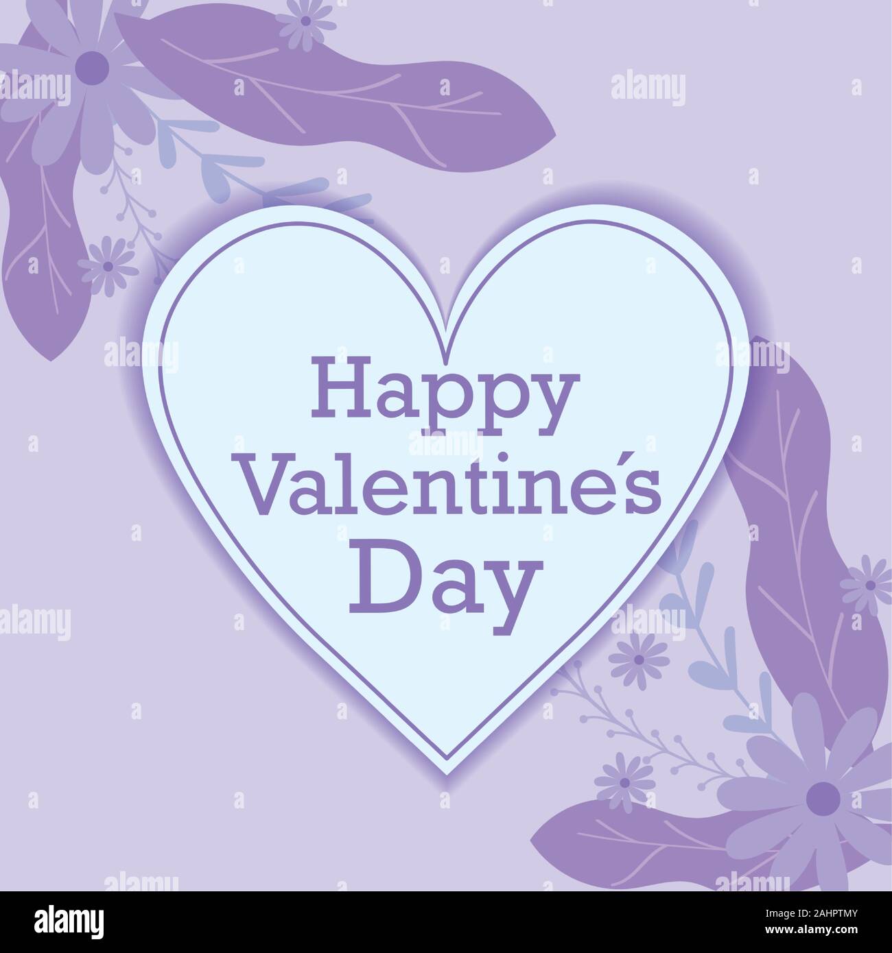 Heart and leaves design of happy valentines day love passion romantic ...
