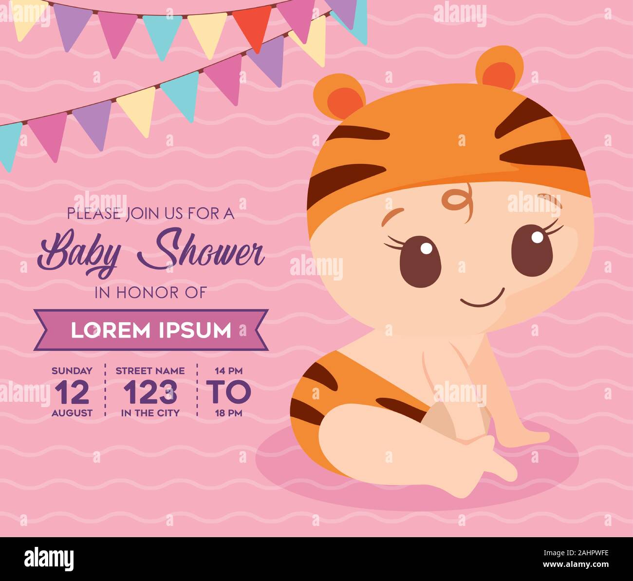 baby cartoon design, Baby shower invitation party card and decoration ...
