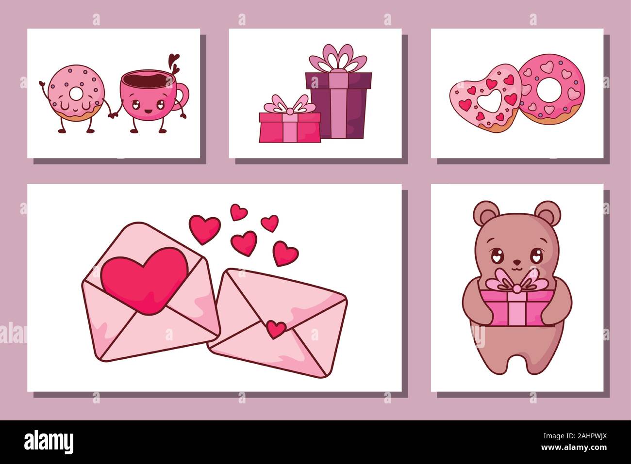 Icon set design of love valentines day passion romantic wedding ...