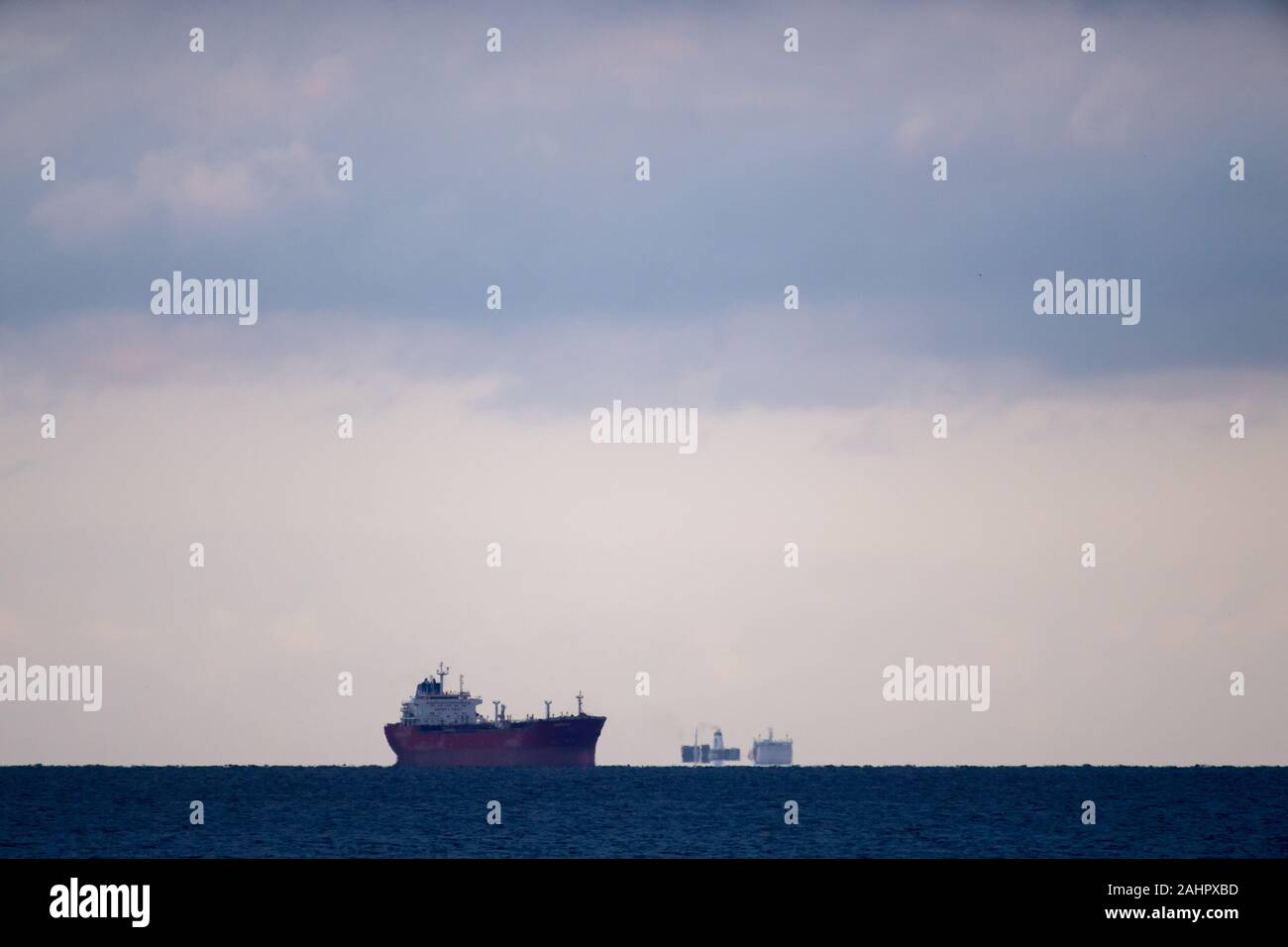 Ship in Gdynia, Poland. December 15th 2019 © Wojciech Strozyk / Alamy Stock Photo Stock Photo