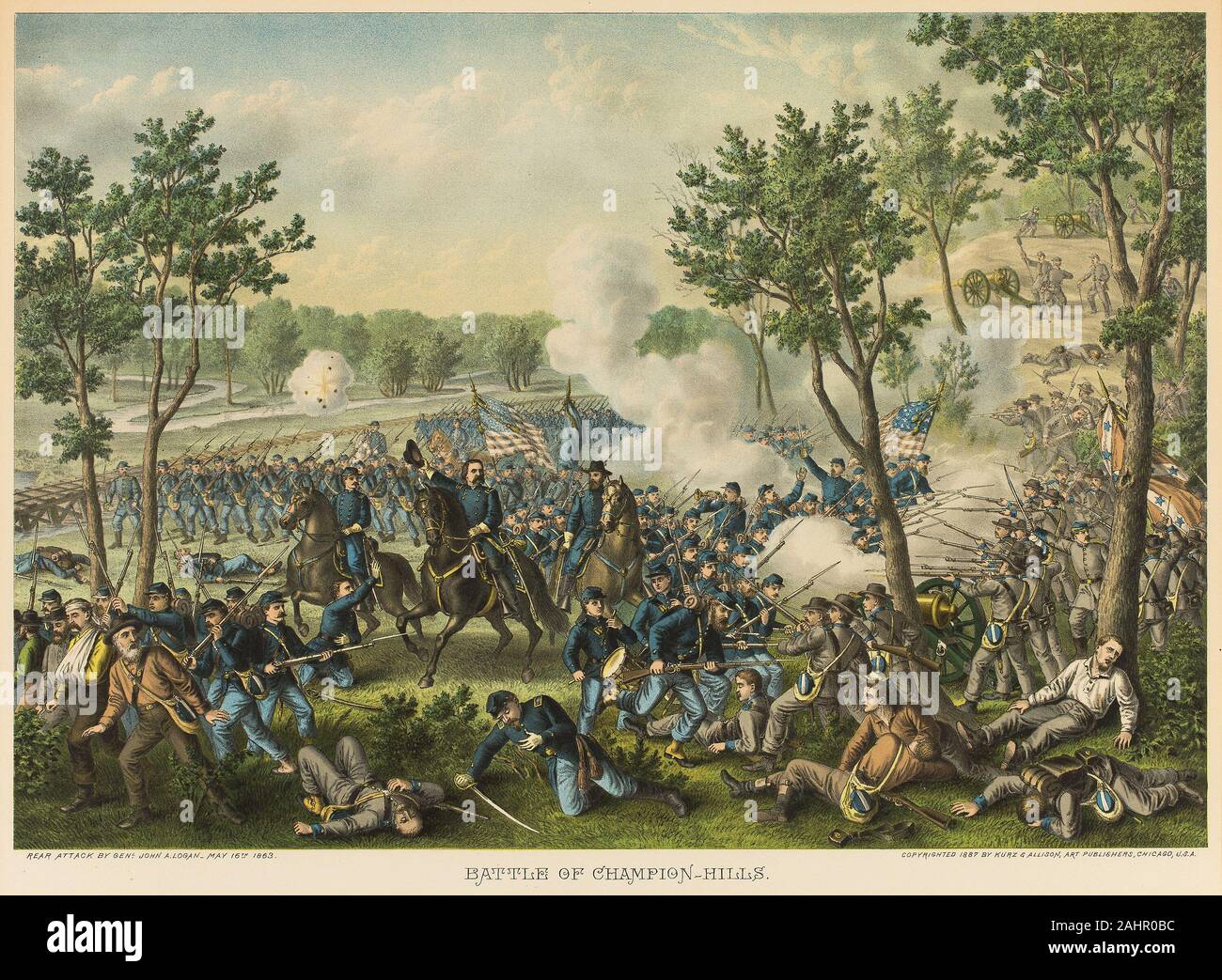 Kurz Allison The Battle Of Champion Hills 1887 United States Kurz Allison The Battle Of Champion Hills 1887 United States