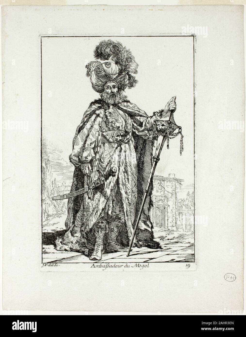 Joseph Marie Vien, I. Ambassadeur du Mogol, plate from