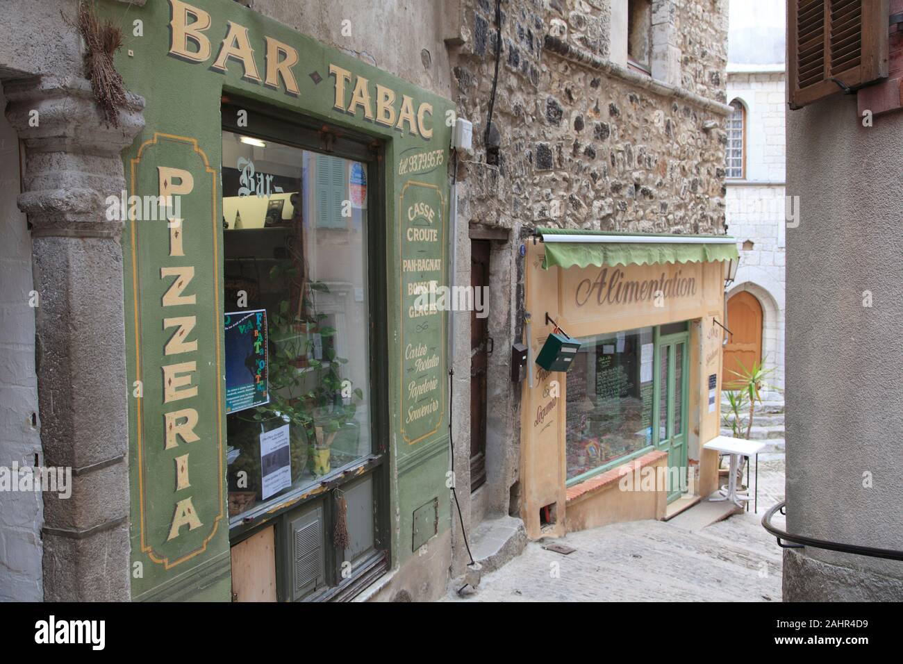 Perched medieval village of Peille, Alpes-Maritimes, Cote d'Azur, French Riviera, Provence, France, Europe Stock Photo