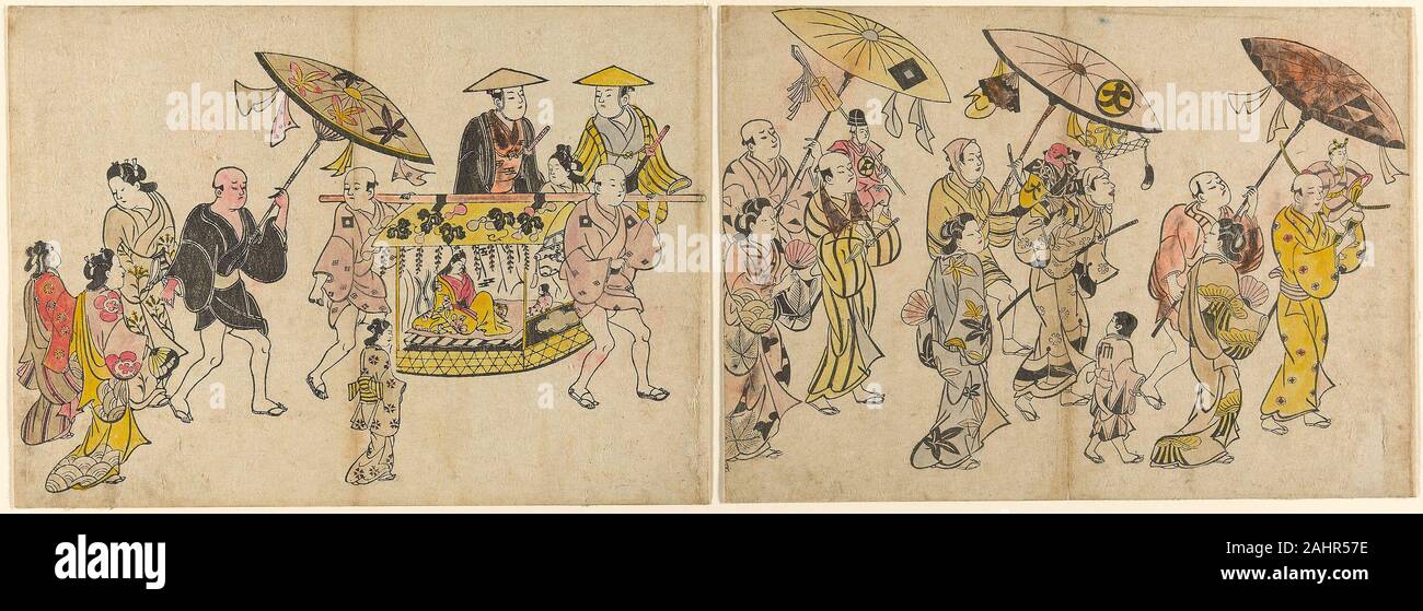 Okumura Masanobu. Parade of the Puppets. 1695–1705. Japan. Hand-colored