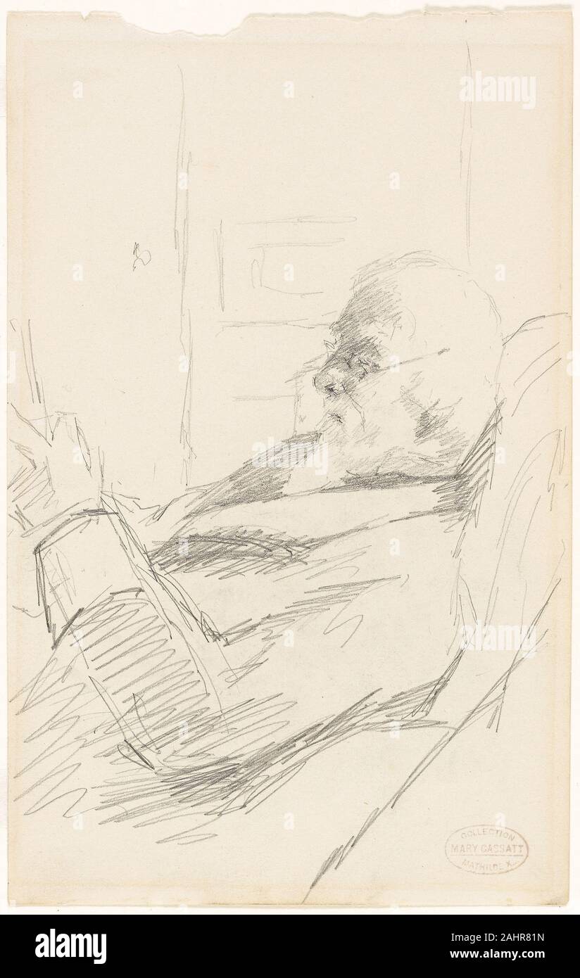 Mary Cassatt. The Artist's Father Reading. 18801885. United States