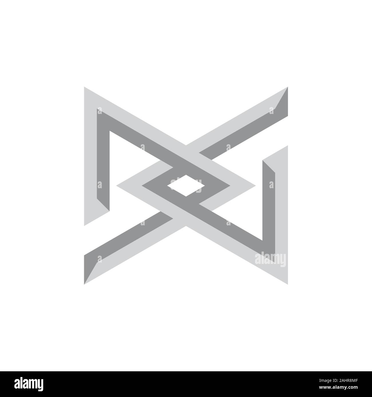 letter dg linked 3d triangle logo vector Stock Vector