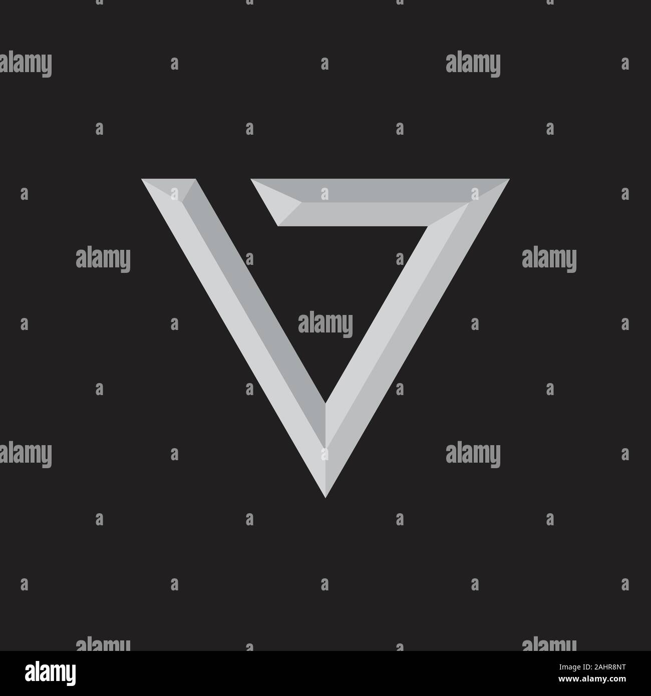 letter v triangle geometric logo vector Stock Vector Image & Art - Alamy