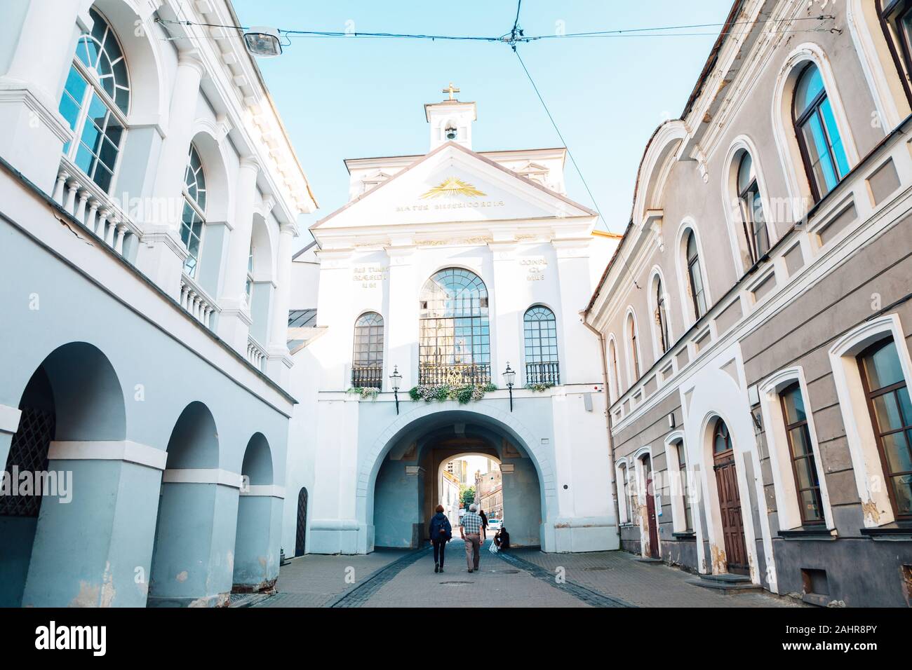 Gate of Dawn at old town in Vilnius, Lithuania Stock Photo