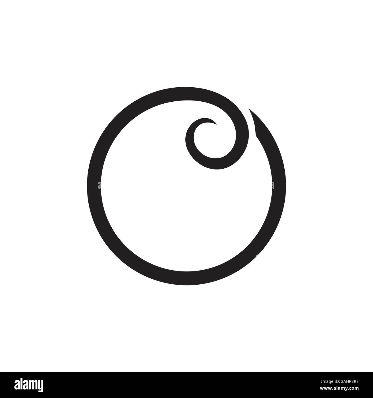 loop spiral swirl circle logo decoration vector Stock Vector