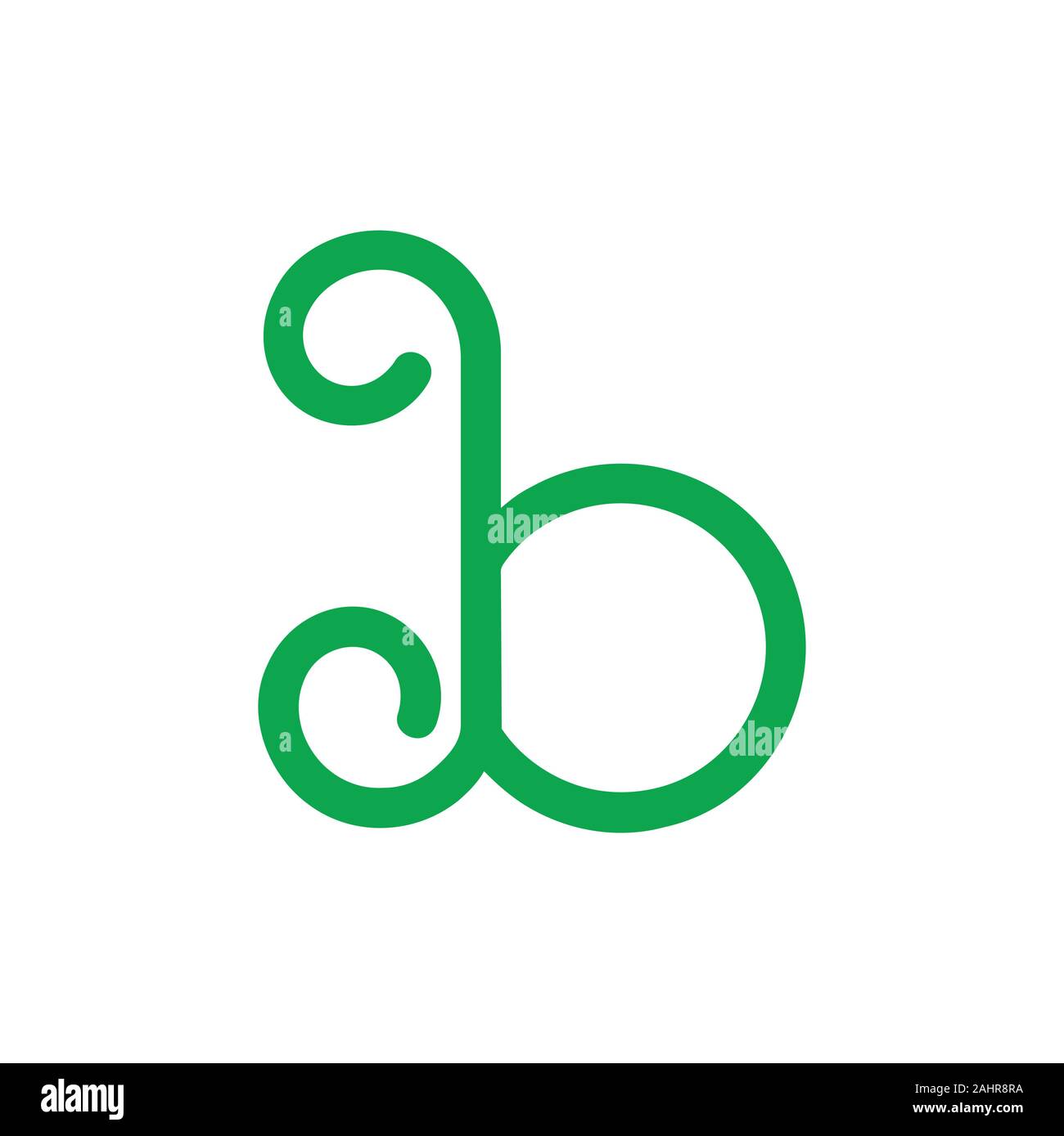 letter b spiral lowercase design logo vector Stock Vector Image & Art ...