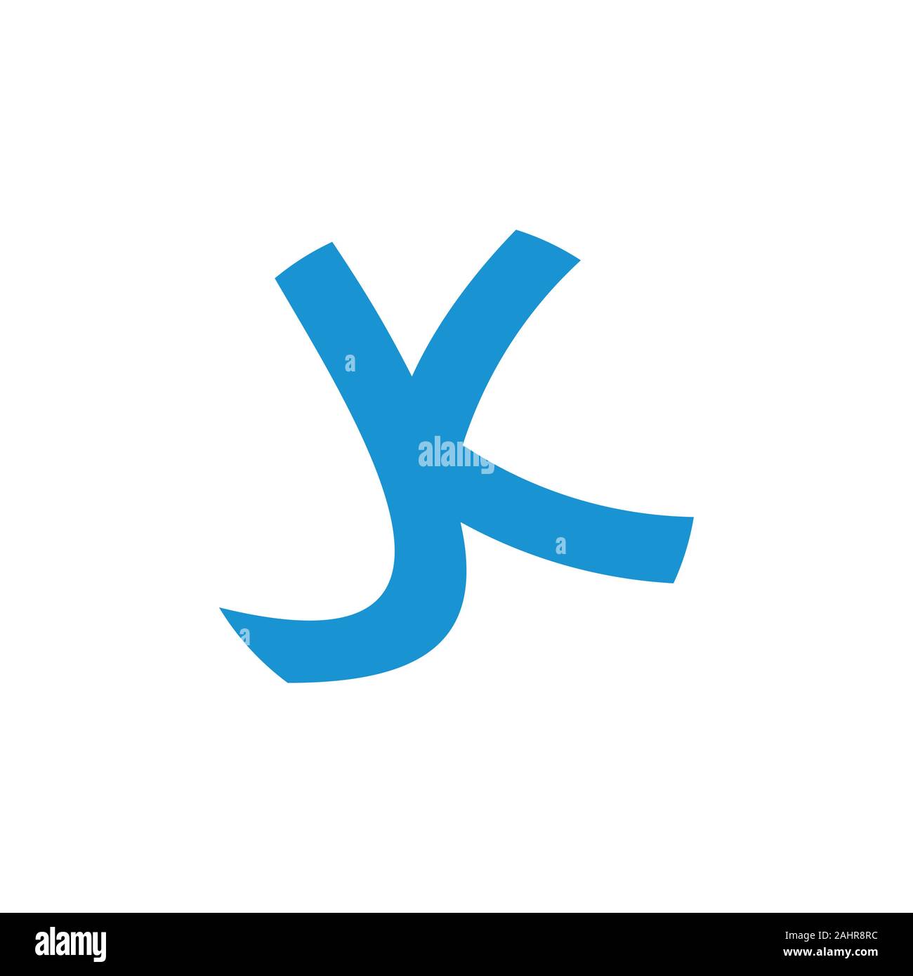 letter jk linked simple logo vector Stock Vector