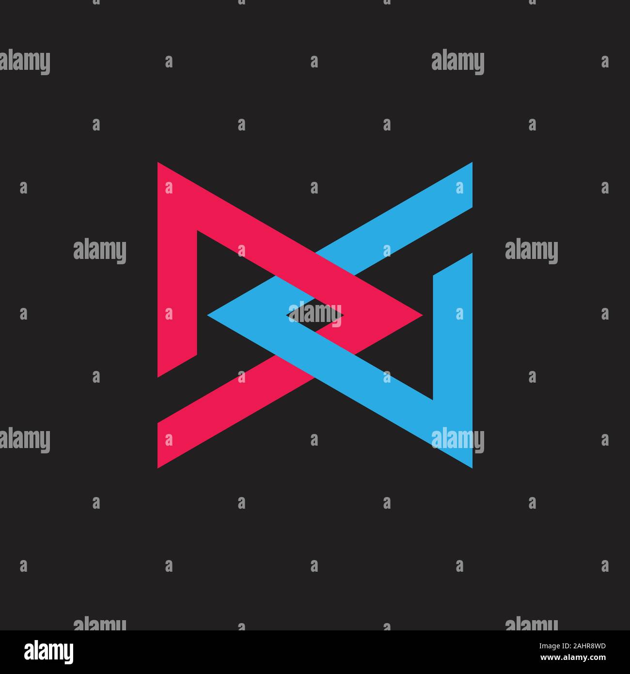 letter dg linked flat triangle logo vector Stock Vector Image & Art - Alamy
