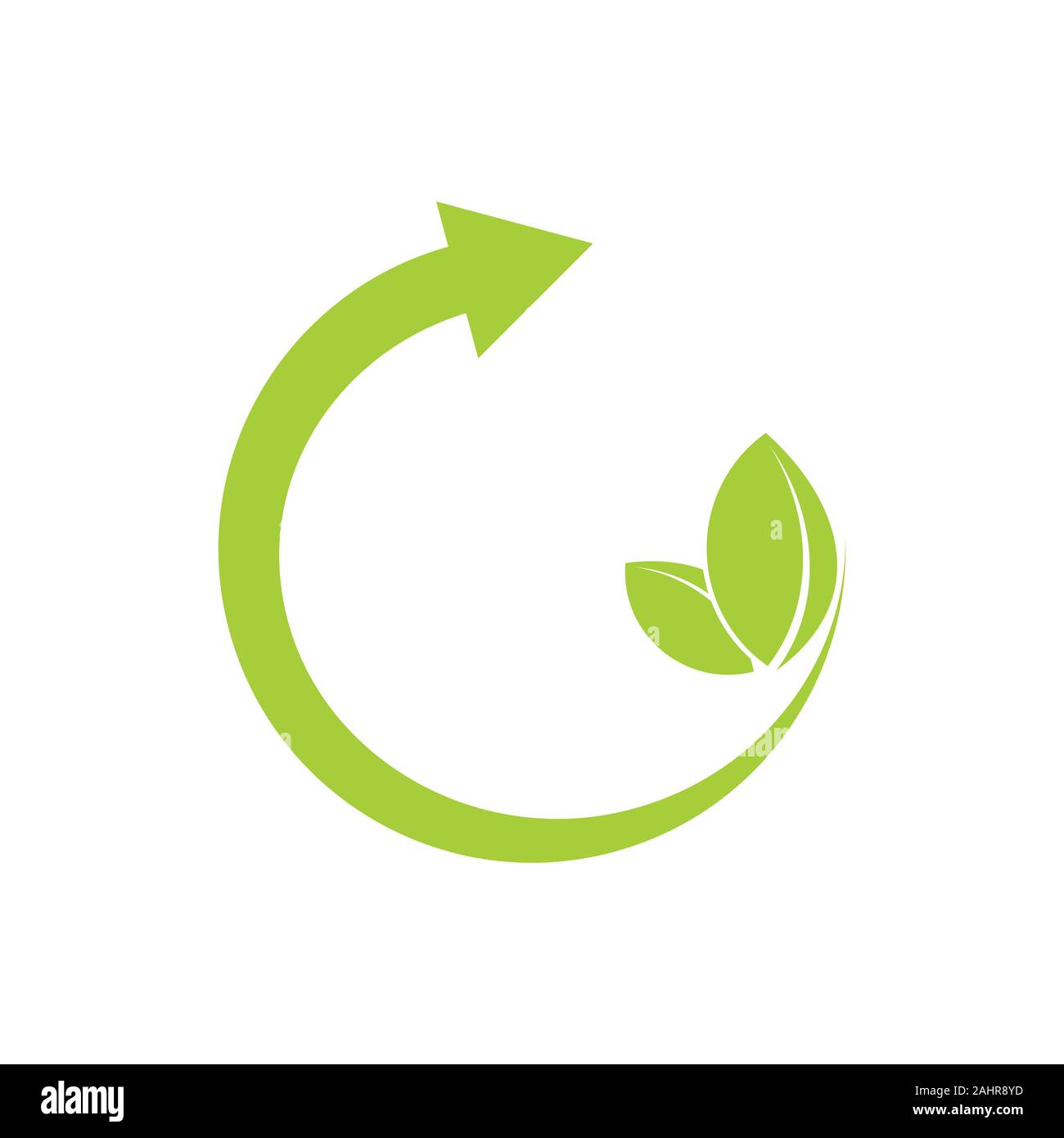 letter g arrow green leaf logo vector Stock Vector Image & Art - Alamy