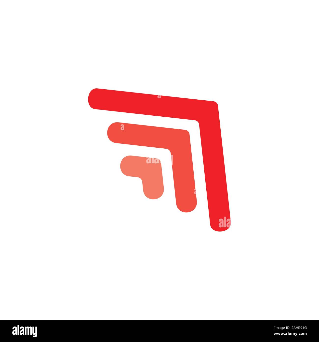stripes geometric arrow wings logo vector Stock Vector Image & Art - Alamy
