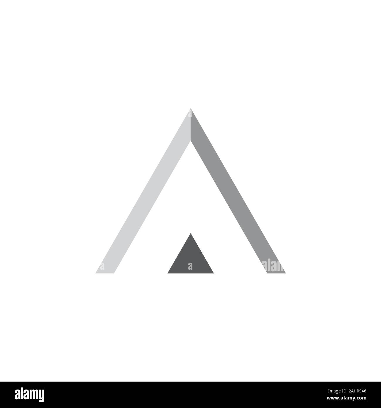 triangle simple geometric arrow up logo vector Stock Vector Image & Art -  Alamy