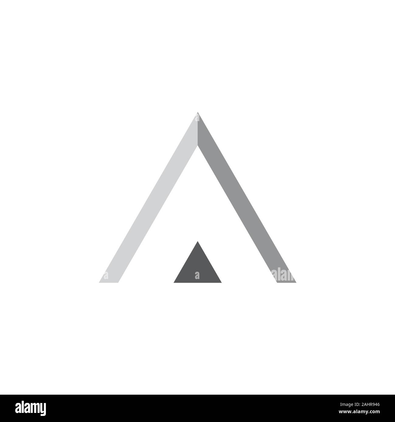 triangle simple geometric arrow up logo vector Stock Vector Image & Art ...