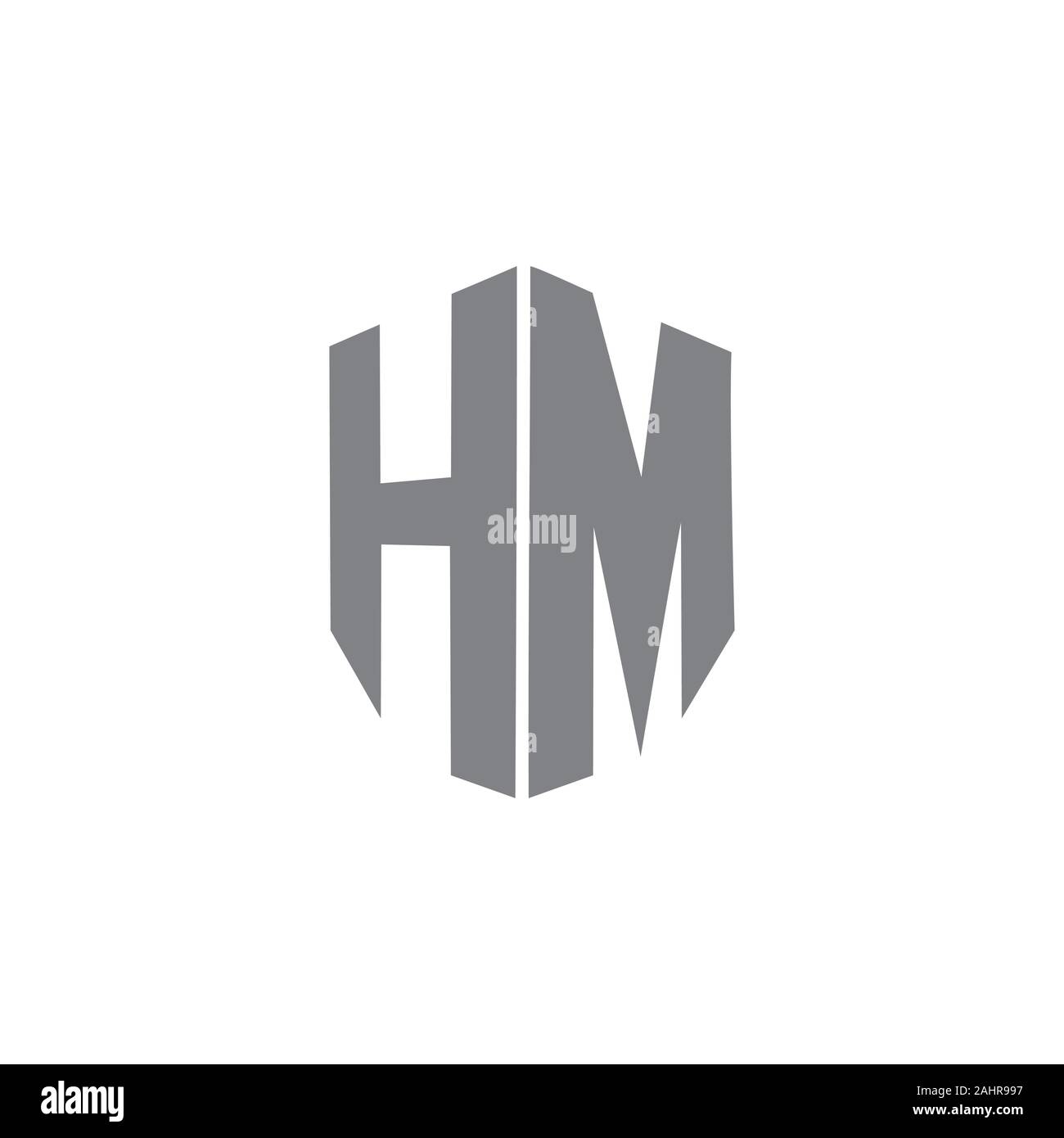 letter hm simple geometric logo vector Stock Vector Image & Art - Alamy
