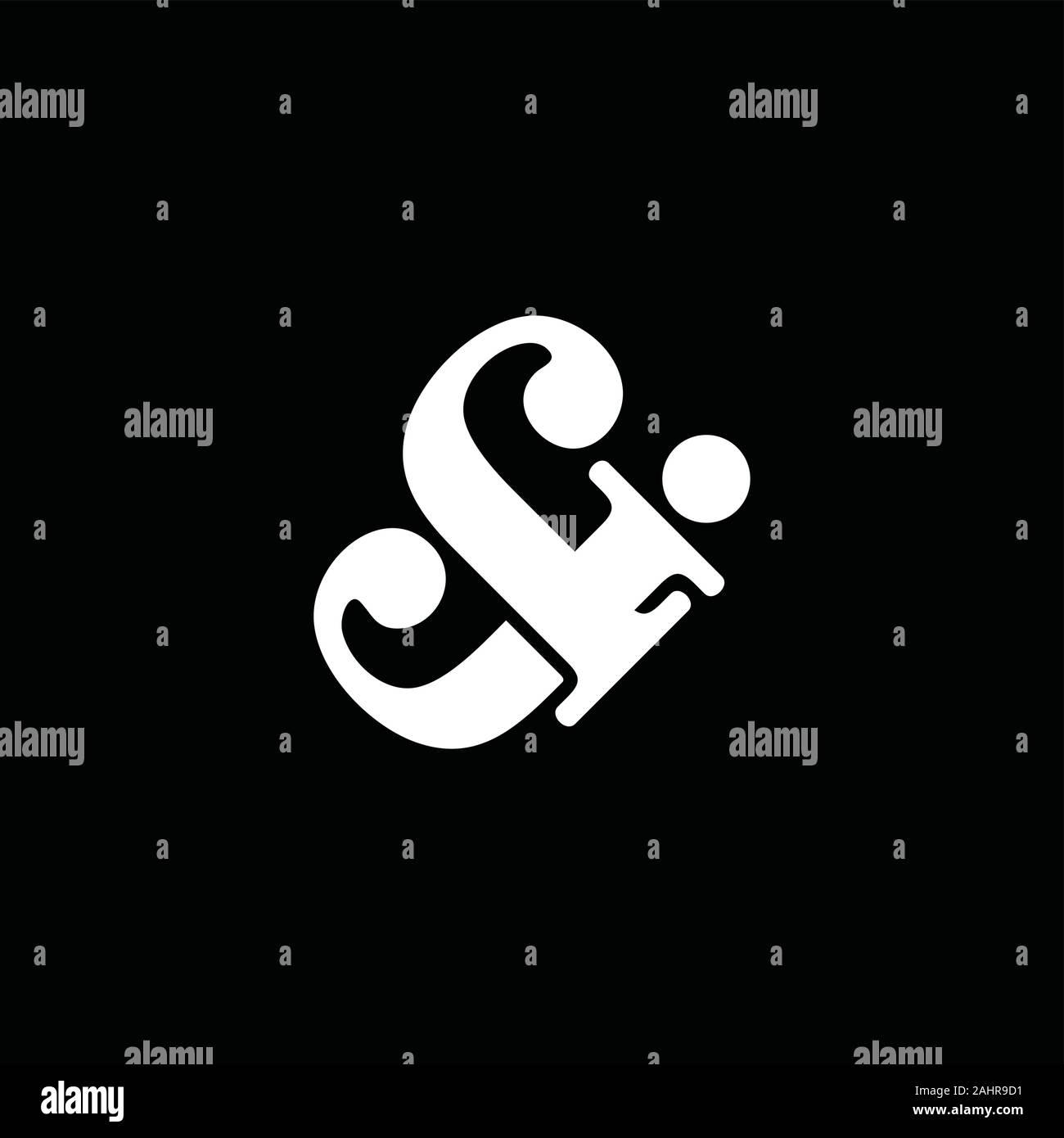 letter sj linked overlapping design symbol vector Stock Vector